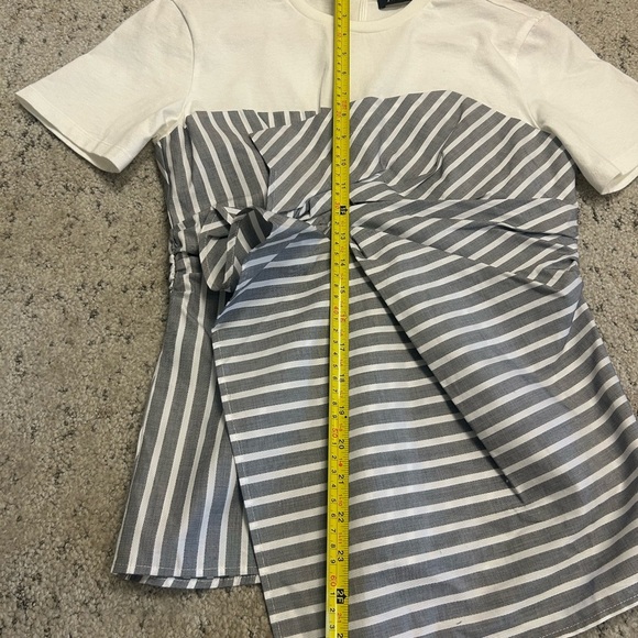 MO&Co M NWT cotton zippered blouse/shirt ultra lux! Fits slightly smaller than M - Picture 11 of 13